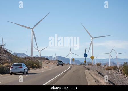 Vento Ocotllo di generazione di energia elettrica a turbina eolica farm, California USA Foto Stock