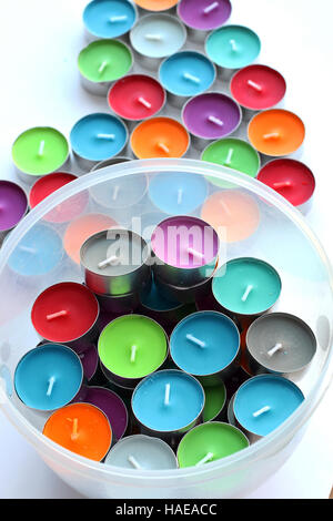 Colorate candele profumate Foto Stock