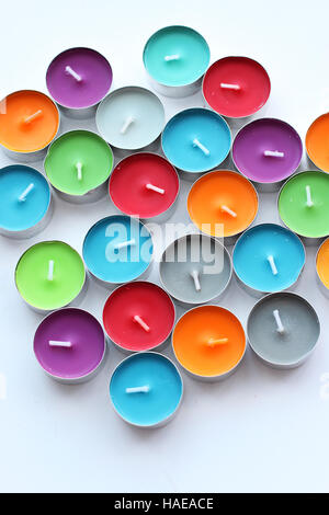 Colorate candele profumate Foto Stock