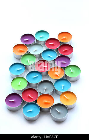 Colorate candele profumate Foto Stock