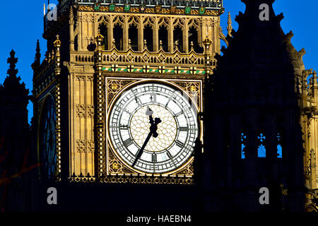 Londra, Inghilterra, Regno Unito. Big Ben (Elizabeth Torre), la Casa del Parlamento, Westminster Foto Stock