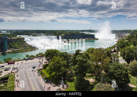 Vista delle Cascate del Niagara dal lato canadese Foto Stock