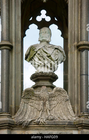 Deutschland, Renania settentrionale-Vestfalia, Kreis Mettmann, Wülfrath, Aprath, Kaiser-Wilhelm-Denkmal beim Schloss Aprath Foto Stock