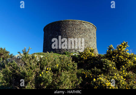 Torre conosciuta come 'Billy Wynt' sulla parte superiore della Y Graig hill, Llantrisant, Ipswich, nel Galles del Sud. Foto Stock