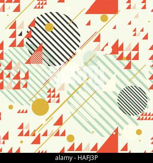 Seamless astratta geometrica modello caotico Illustrazione Vettoriale