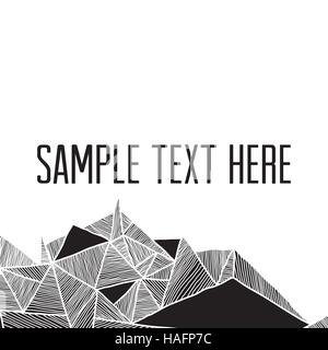 Sullo sfondo di un triangolare di forme geometriche Illustrazione Vettoriale