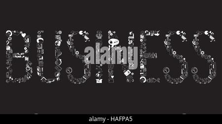 Un grande insieme di business elementi grafici per la progettazione di siti web, presentazioni, articoli, rapporti e social media. Isolato su sfondo bianco. Illustrazione Vettoriale