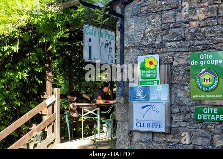 Il CAFE DE PAYS, MOULIN DE VAUX, Borgogna Foto Stock