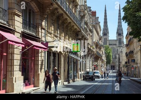 Illustrazione della città di Bordeaux, (33), GIRONDE Aquitaine, Francia Foto Stock