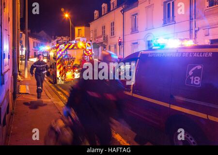 I vigili del fuoco di Allier, MOULINS SUR ALLIER, (03) Allier, Avergna Foto Stock