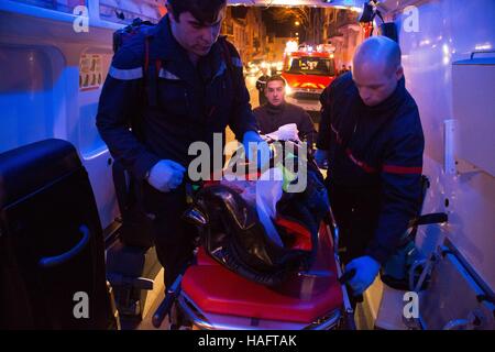 I vigili del fuoco di Allier, MOULINS SUR ALLIER, (03) Allier, Avergna Foto Stock