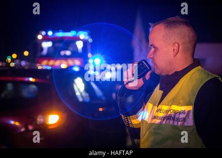 I vigili del fuoco di Allier, MOULINS SUR ALLIER, (03) Allier, Avergna Foto Stock