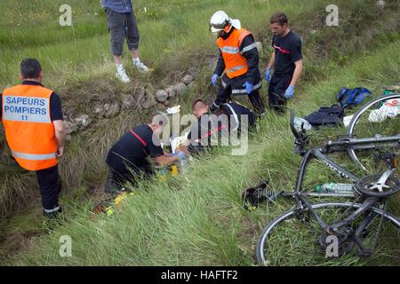 I VIGILI DEL FUOCO, LEUCATE, Francia Foto Stock