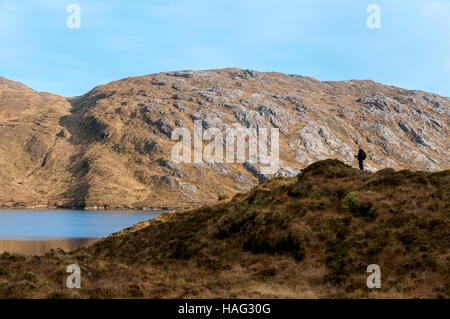 Passeggiate nelle montagne Bluestack, County Donegal, Irlanda Foto Stock