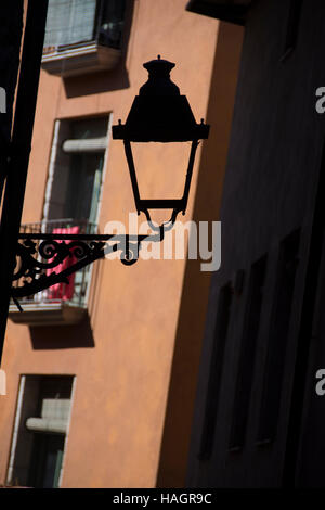 Ferro battuto lampione Foto Stock