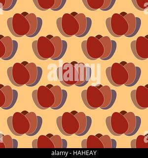 Modello senza soluzione di continuità a partire da uova su sfondo beige Illustrazione Vettoriale
