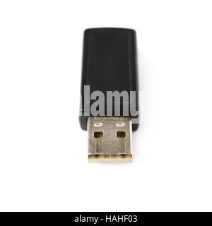 Unità di memoria flash o un ricevitore senza fili isolati su sfondo bianco Foto Stock