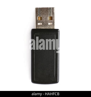 Unità di memoria flash o un ricevitore senza fili isolati su sfondo bianco Foto Stock