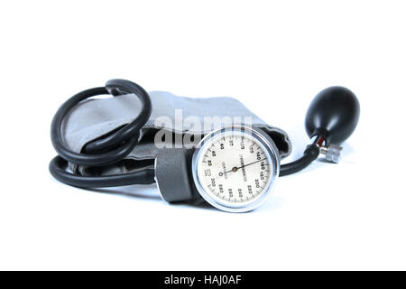 Il sangue manometro isolati su sfondo bianco Foto Stock