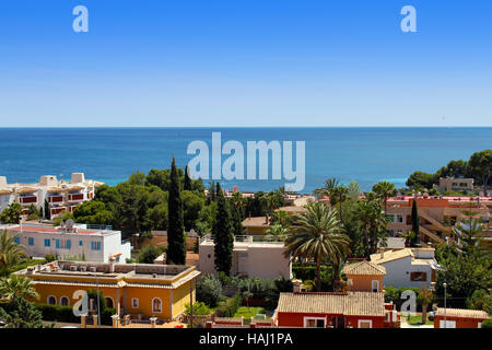Panoramica colorati di Palma Nova in Mallorca Foto Stock