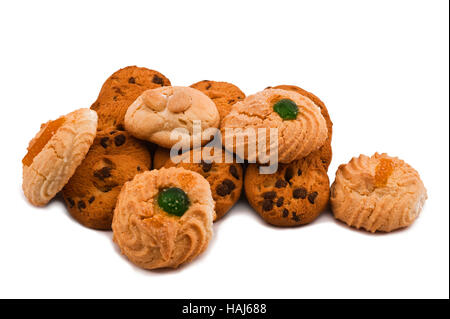 Biscotti da tè isolato su bianco Foto Stock