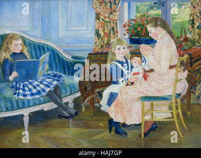 Auguste Renoir (1841-1919), bambini pomeriggio a Wargemont, 1884. Der Nachmittag der Kinder in Wargemont. Foto Stock
