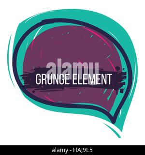 Disegnata a mano grunge discorso bolla Illustrazione Vettoriale