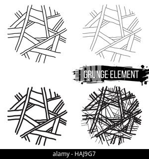 Insieme di elementi astratti. Illustrazione Vettoriale