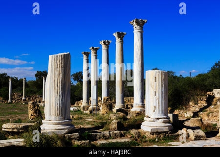 Salami di rovine romane, Gazimagusta, Famagosta, Ammochostos, la parte settentrionale di Cipro Foto Stock