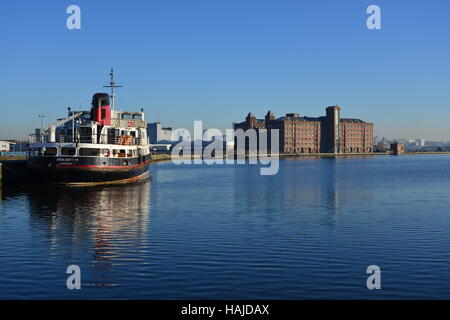 Regno Unito, Merseyside, Wirral, Birkenhead Docks, Est galleggiante, Mersey Ferry, Royal Daffodil Foto Stock