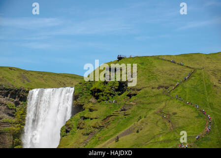 Cascata seljalandfoss Islanda Foto Stock