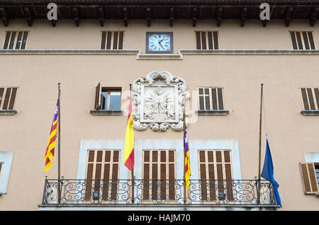 Edificio dell'amministrazione comunale Municipio Palma de Sóller Foto Stock