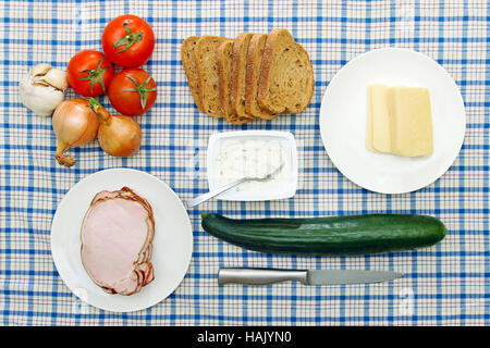 tavolo per la colazione Foto Stock