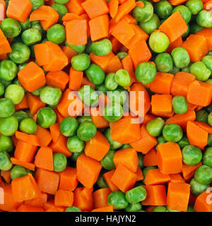 Piselli e carote sfondo Foto Stock