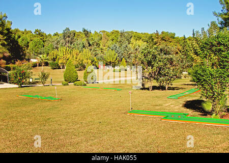 Mini golf park in sport resort Foto Stock