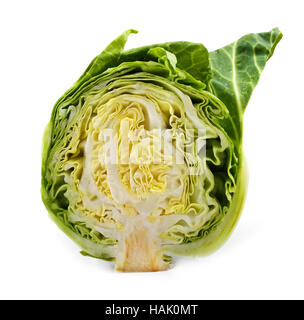 Cavolo isolati su sfondo bianco Foto Stock