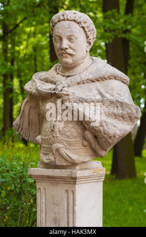 Busto di Giovanni III Sobieski (1629-1696) nel giardino estivo Foto Stock