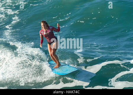 Navigazione a Hermosa Beach, Los Angeles, California. Foto Stock