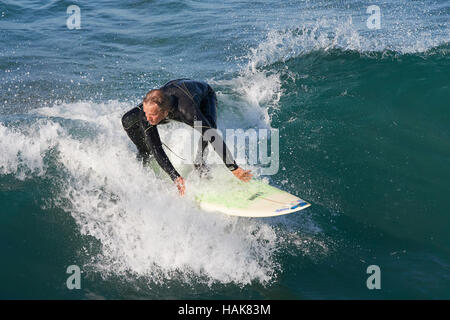 Navigazione a Hermosa Beach, Los Angeles, California. Foto Stock