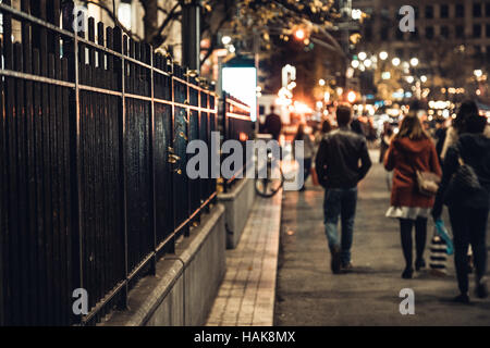 Herald Square, New York di notte Foto Stock