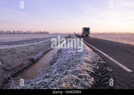 Guardando a nord-est da Ordnance Survey 655836 griglia, Suffolk Fens England Regno Unito Foto Stock