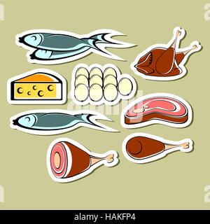 Insieme di alimento Illustrazione Vettoriale