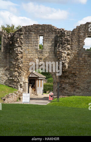 Barnard Castle cancello di ingresso sopra il Fiume Tees Barnard Castle County Durham Inghilterra in estate Foto Stock