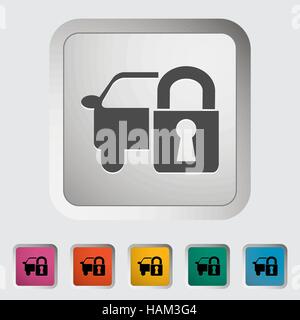 Bloccaggio porte auto Illustrazione Vettoriale