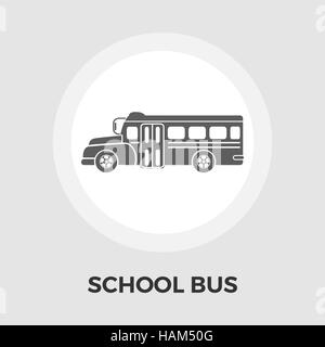 Scuola bus vettore icona. Icona piatta isolata su uno sfondo bianco. Modificabile file EPS. Illustrazione Vettoriale. Illustrazione Vettoriale