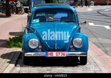 Blu Vintage VW Beetle 1300, Germania Foto Stock