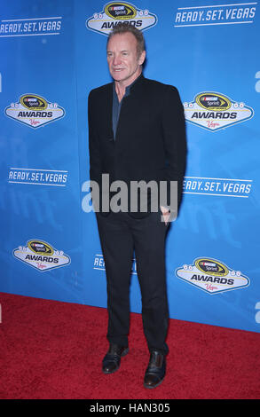 Las Vegas, NV, Stati Uniti d'America. 2° dic, 2016. 02 Dicembre 2016 - Las Vegas NV - Sting. 2016 NASCAR Sprint Cup Series Awards a Wynn Las Vegas Red carpet arrivi. Photo credit: MJT/AdMedia Credito: Mjt/AdMedia/ZUMA filo/Alamy Live News Foto Stock