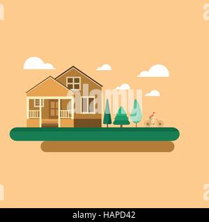 Grande città progettata Illustrazione Vettoriale