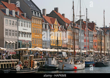 Nyhavn a Copenaghen Foto Stock