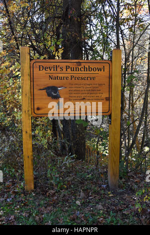 Devil's Conca Nature Preserve, Menomonie, Wisconsin Foto Stock